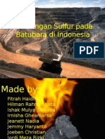 Kandungan Sulfur Pada Batubara Di Indonesia