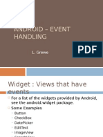 Android - Event Handling: L. Grewe