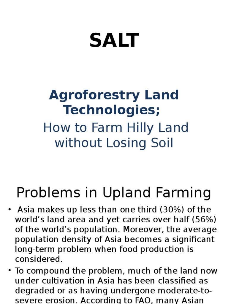 SALT: Sustainable Farming on Slopes | PDF | Topsoil | Soil