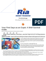 Your First Days As An Expat: A Brief Survival Guide: The Ria Exchange