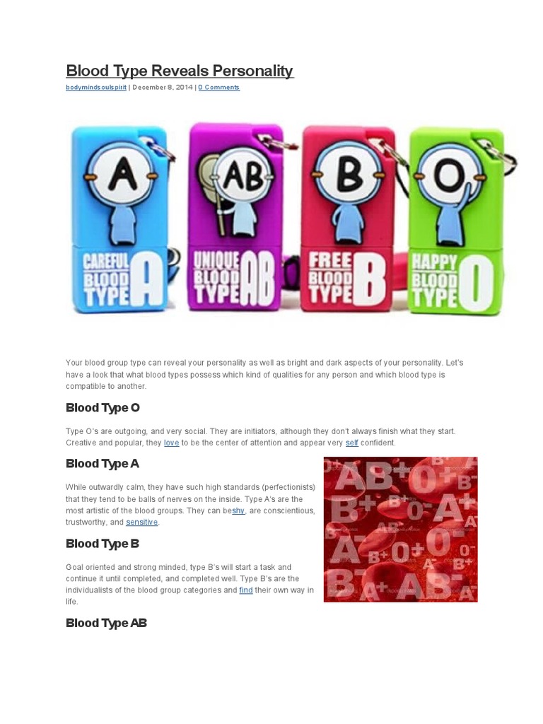 Understanding Your Blood Type: Personality Traits, Disease Risks, and ...