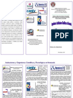 Triptico Organismos e Instituciones Científicas y Tecnológicas en Venezuela