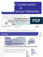 Energy Conservation in Wireless Sensor Networks: Giuseppe Anastasi