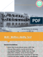 Iim Rohtak: Wat Kit-Admissions 2014