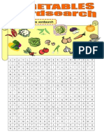 1426 Vegetables Wordsearch