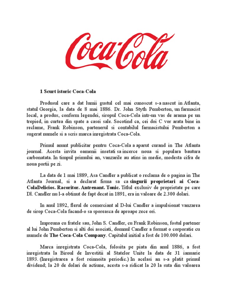 Coca Cola | PDF