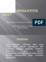 Review Epiglotitis: Pembimbing: Dr. Hendro Dwi Purwanto, SP - THT-KL Nama DM: Rulland O. V. Kbarek NPM: 06700233