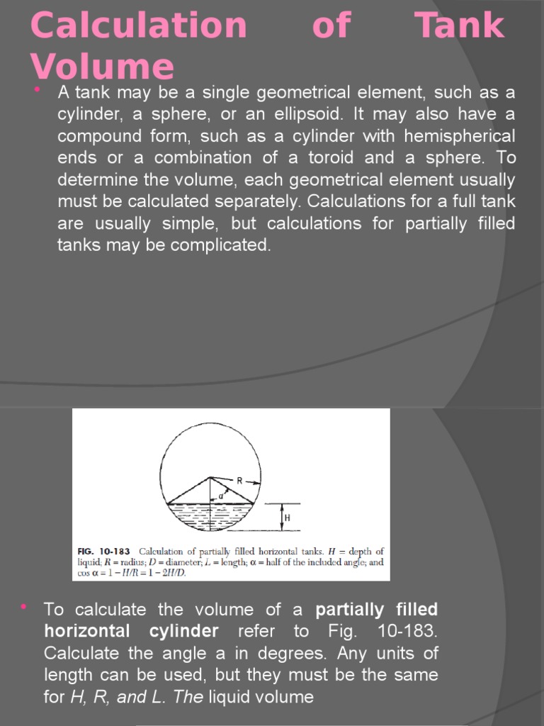 Calculating Tank Volume and Design Pressure | PDF | Pipe (Fluid ...