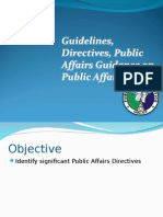 Directives on Public Affairs