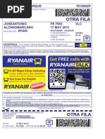 Ryanair Boarding Pass