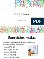 Exercícios sobre m.d.c. e m.m.c.