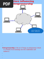 Download Factors Influencing Entrepreneurship by Aseem1 SN25299361 doc pdf