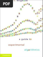 9cgmv A Guide To Experimental Algorithmics PDF