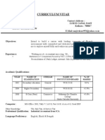 Curriculum Vitae of Sanjiv