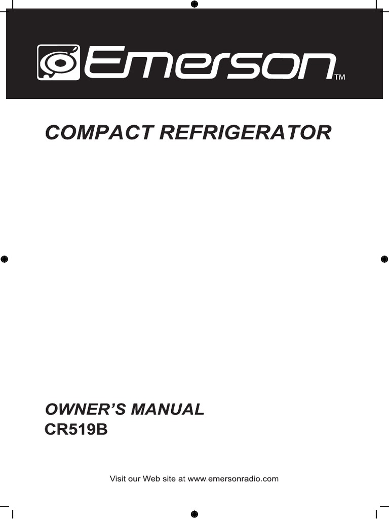 Emerson Fridge Manual PDF Refrigerator Ac Power Plugs And Sockets