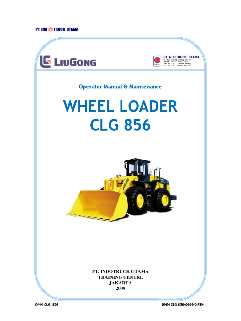 WHEEL LOADER Maintenance Specification WA CGL 856 Liu Gongpdf