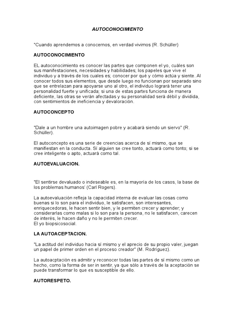 La Escalera de la Autoestima | PDF | Autoestima | Metafísica de la mente