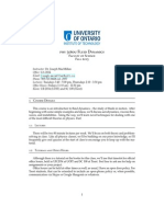 Fluid Dynamics Syllabus