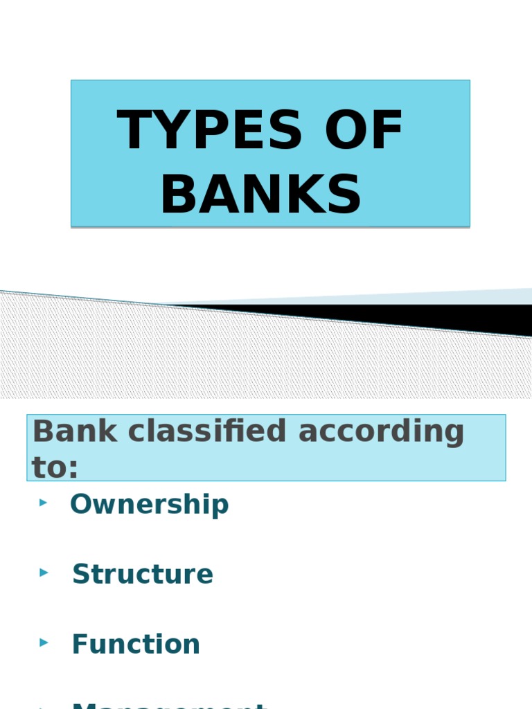Types of Banks Types of Banks PDF Central Banks Foreign Exchange