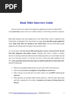 Bank Teller Interview Guide