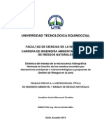 Dinámica de La Microcuenca Hidrográfica Horinaza y Propuesta de GdR en La Zona - Jonathan Menoscal REVISADAf