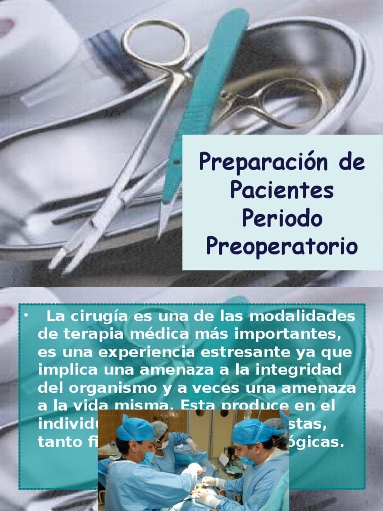 Preparación en el Periodo Preoperatorio | PDF | Consentimiento ...
