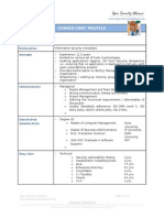 Consultant Profile Template