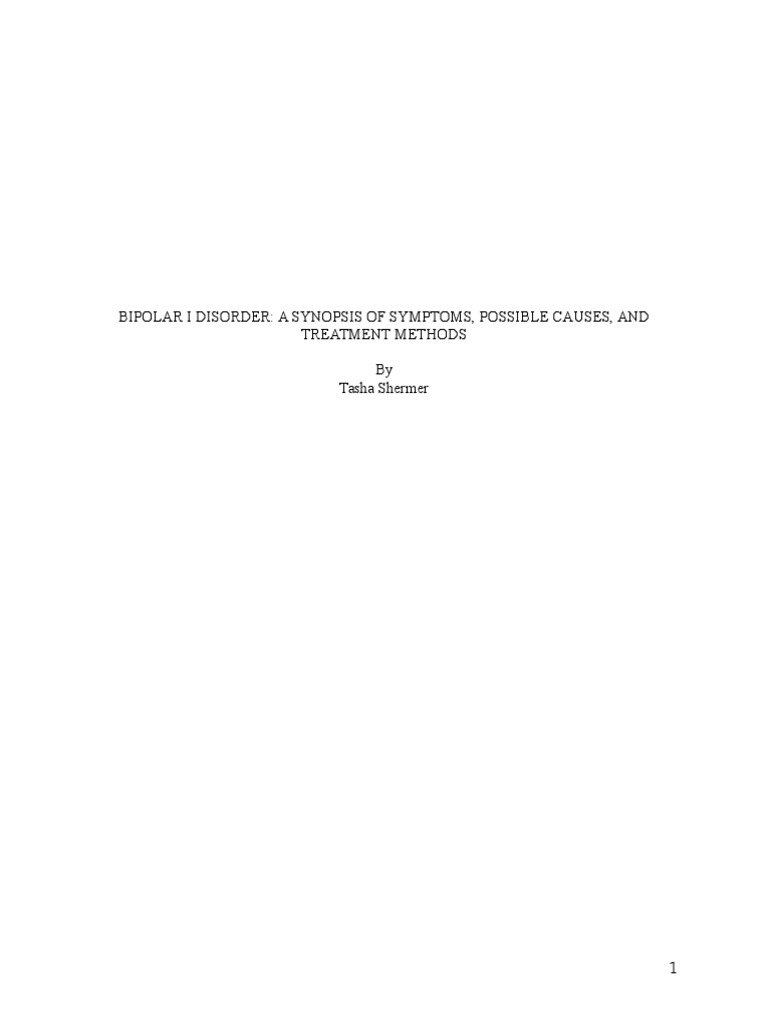 Psychology Paper | PDF | Bipolar Disorder | Mania