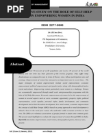 An Evaluative Study On The Role of Self-Help Groups in Empowering Women in India