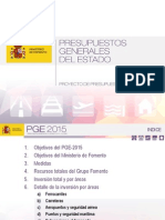 proyecto Presupuestos generales del Estado Español 2015