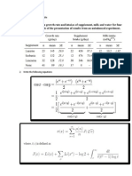 Table and Equations