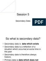 Business Research Session 5 Secondary Data