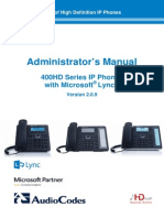 LTRT-09935 400HD Series IP Phone With Microsoft Lync Administrator's Manual Ver. 2.0.9