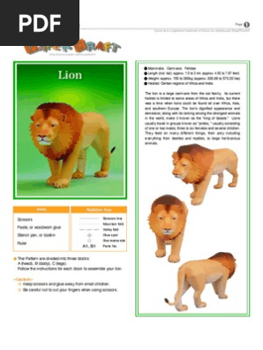lion papercraft