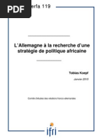 L'Allemagne à la recherche d'une stratégie de politique africaine