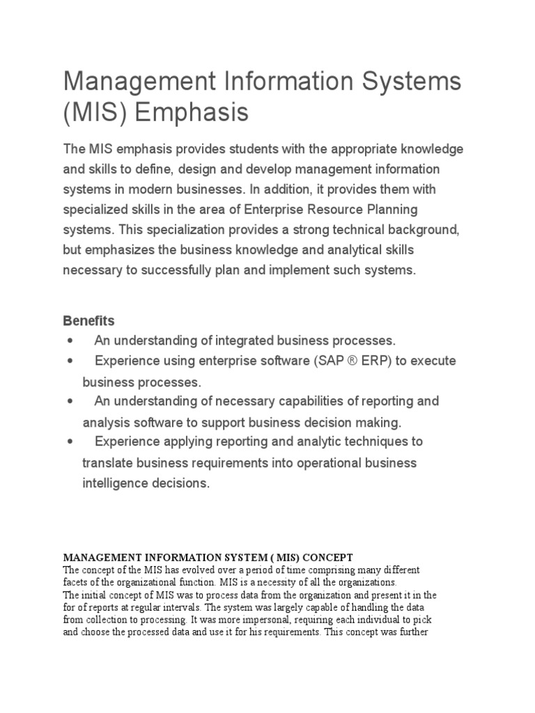 Management Information Systems | PDF | Management Information System ...