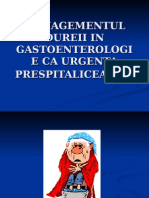 Managementul Dureii in Gastoenterologie CA Urgenta Prespitaliceasca