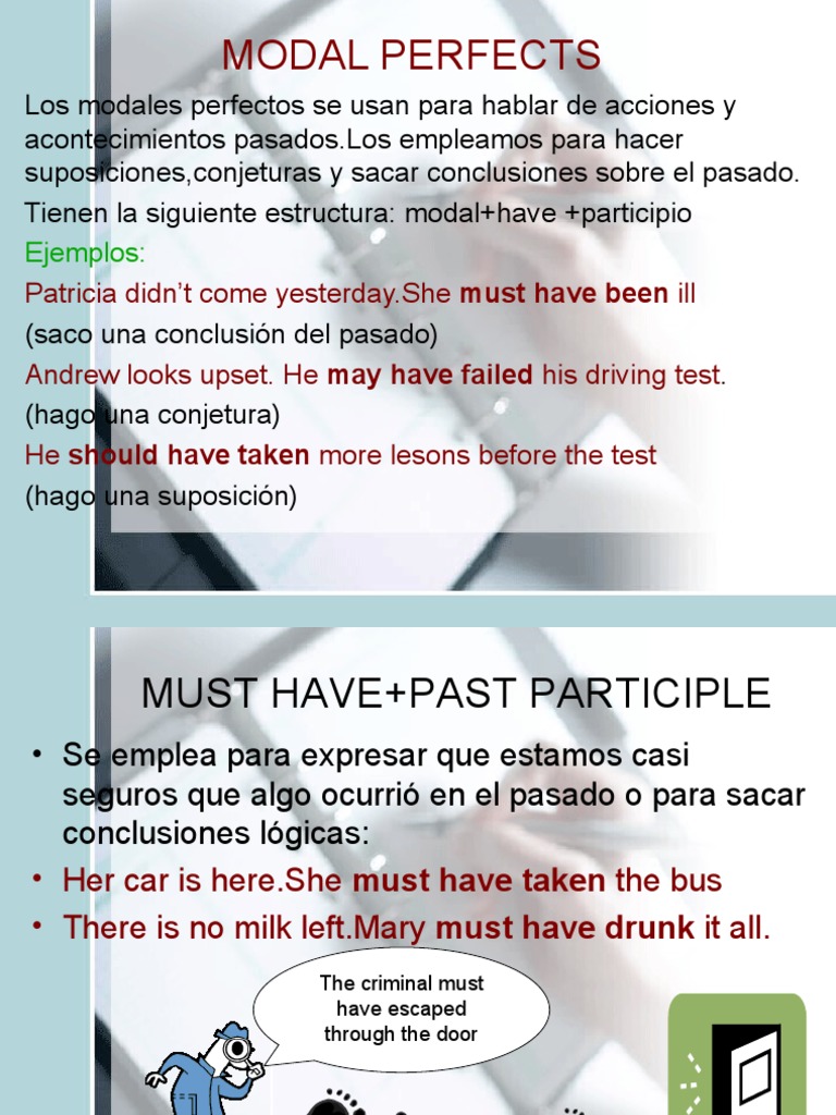 Modal Perfects | PDF | Artes del Lenguaje y Comunicación