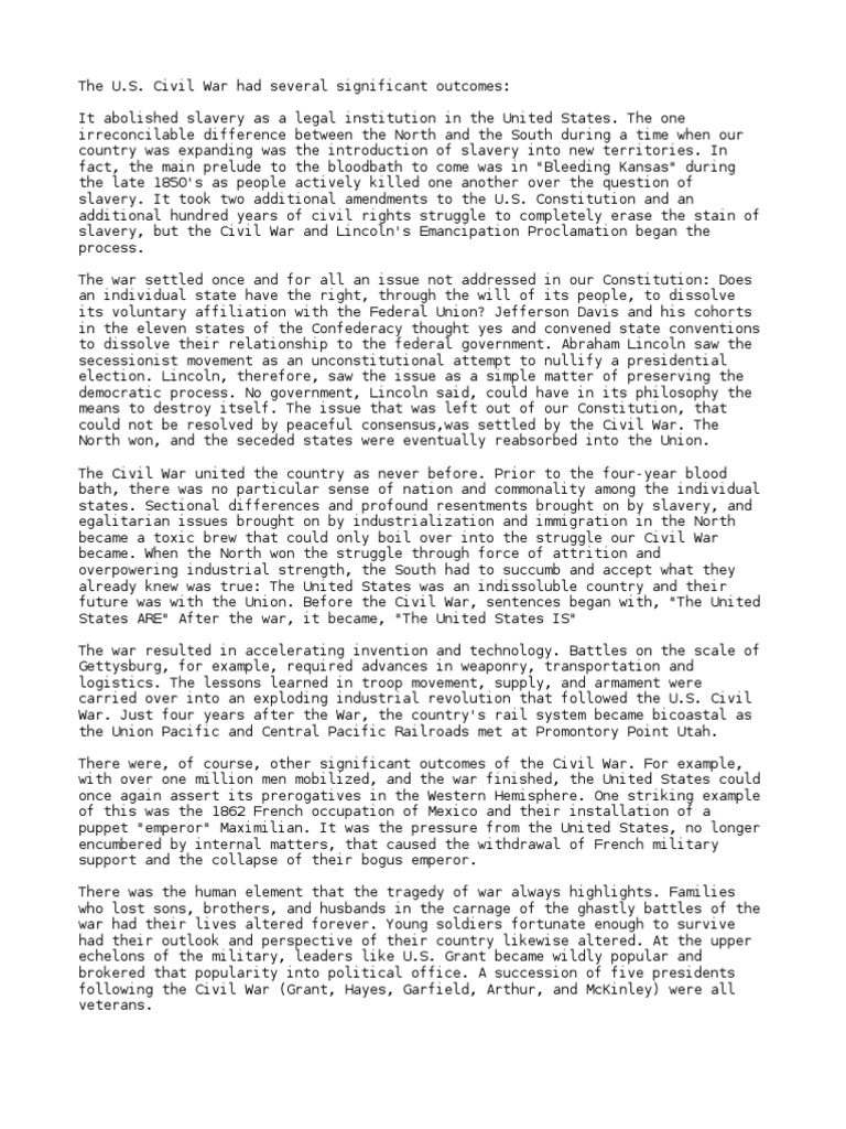 of the Civil War American Civil War Abraham Lincoln