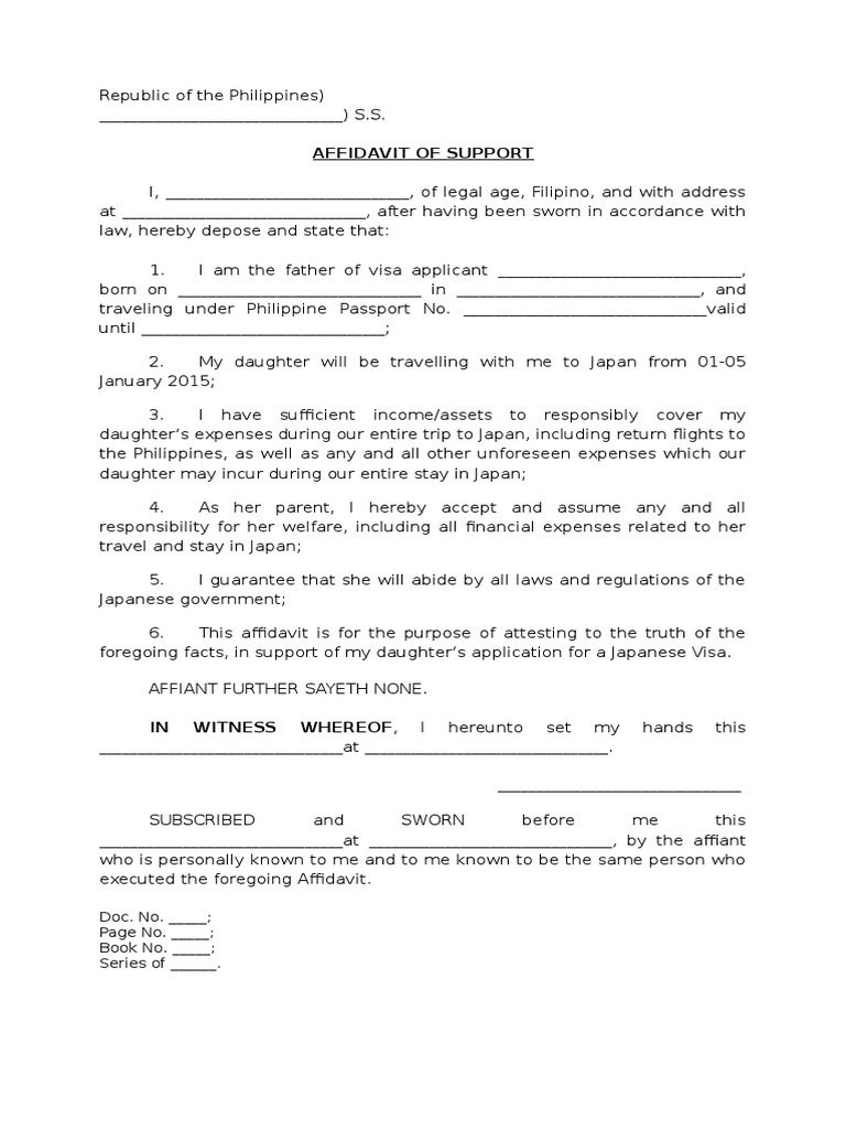 passport japan template of Affidavit Support (Philippines) passport japan template of Affidavit Support (Philippines)