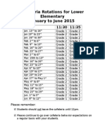 Le Cafeteria Rotations - Jan To Jun