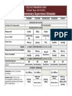 Lower Elementary Supervision Schedule 2014-15 Jan To June