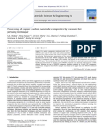 Processing of Copper-Carbon Nanotube Composites by Vacuum Hot