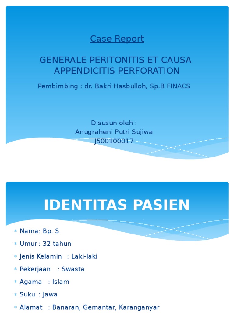Case Report Peritonitis | PDF