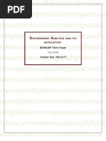 Download Discriminant Analysis Term Paper by ankoordas SN25308515 doc pdf