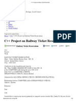 C++ Project On Railway Ticket Reservation