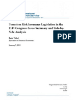 Terrorism Risk Insurance Legislation in The 114th Congress: Issue Summary and Side-By - Side Analysis