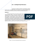 Experiment 1: Centrifugal Pump Performance: Object