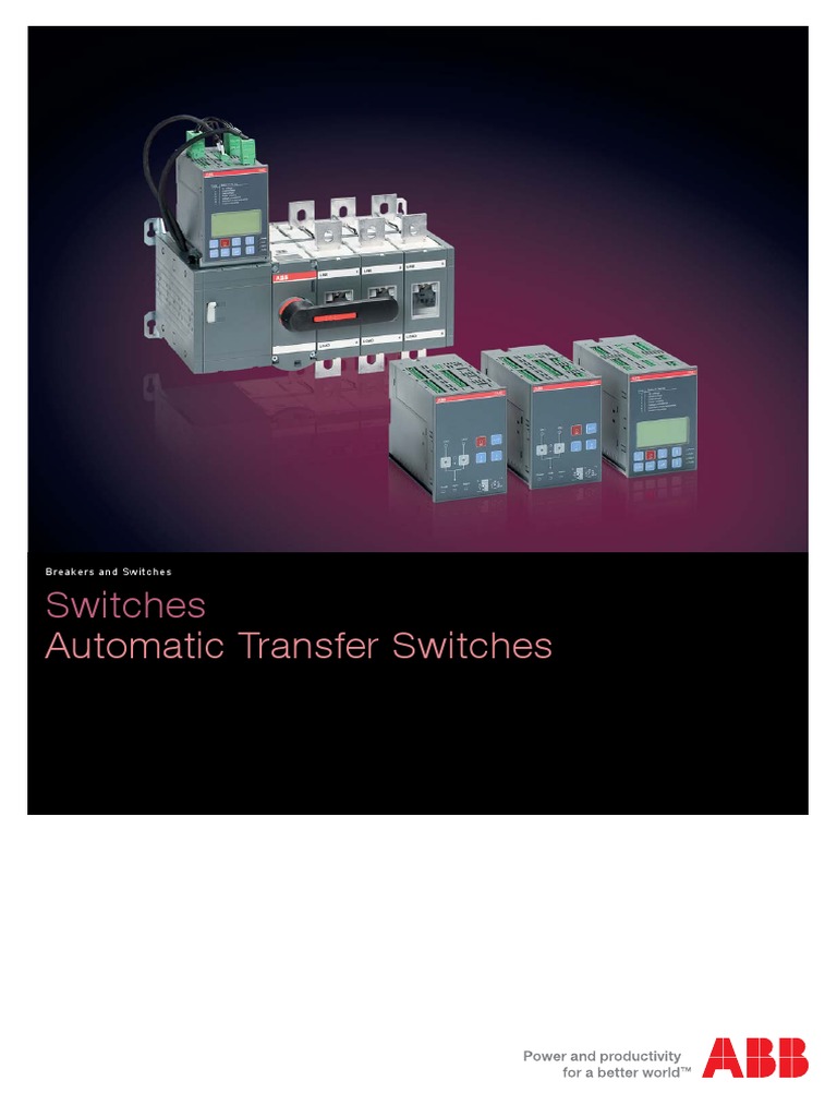 ABB Automatic Transfer Switch Features | PDF | Switch | Fuse (Electrical)