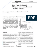 Predicting The Long-Term Mechanical Performance of Polycarbonate From Thermal History During Injection Molding
